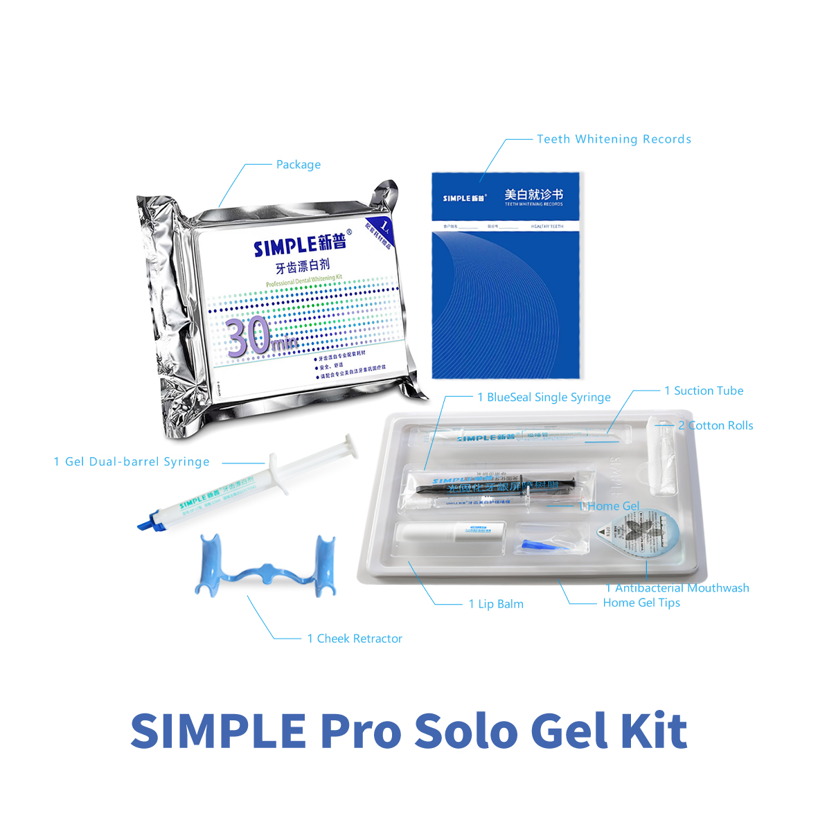 SIMPLE Pro Solo Gel Kit 17%HP Model: SP-17